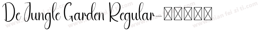 De Jungle Garden Regular字体转换